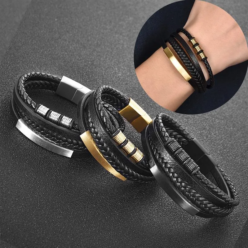 Roger Woven Multilayered Leather Bracelet