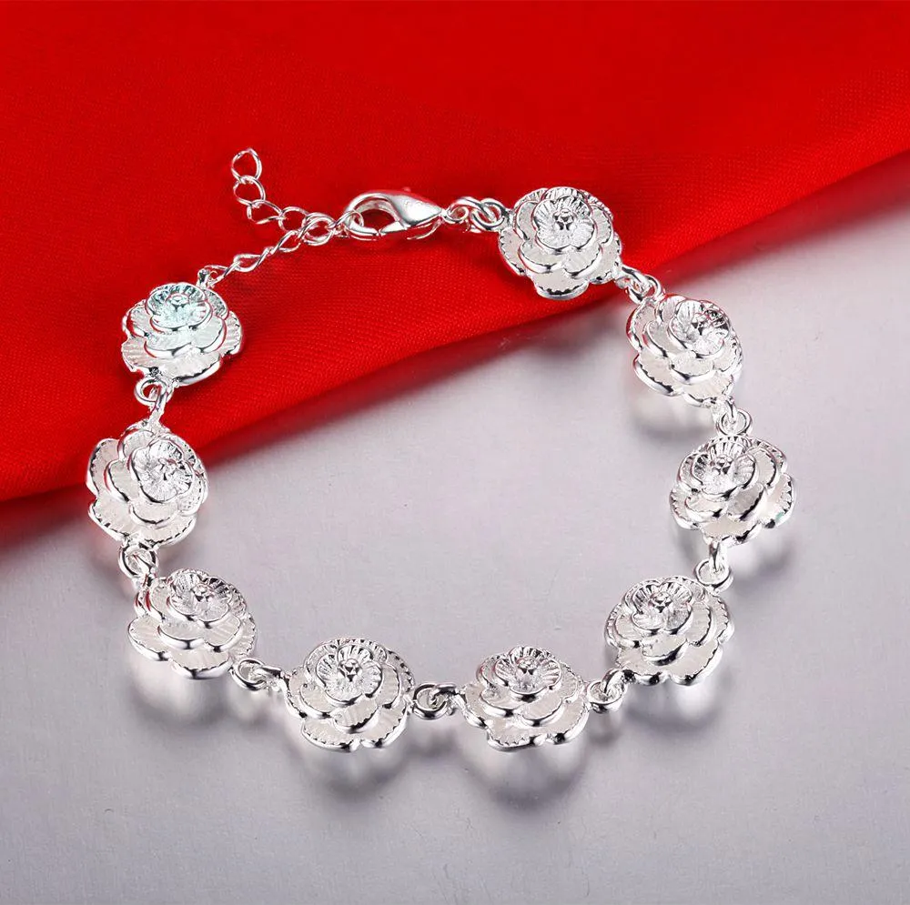 Rose Flower Chain Bracelet