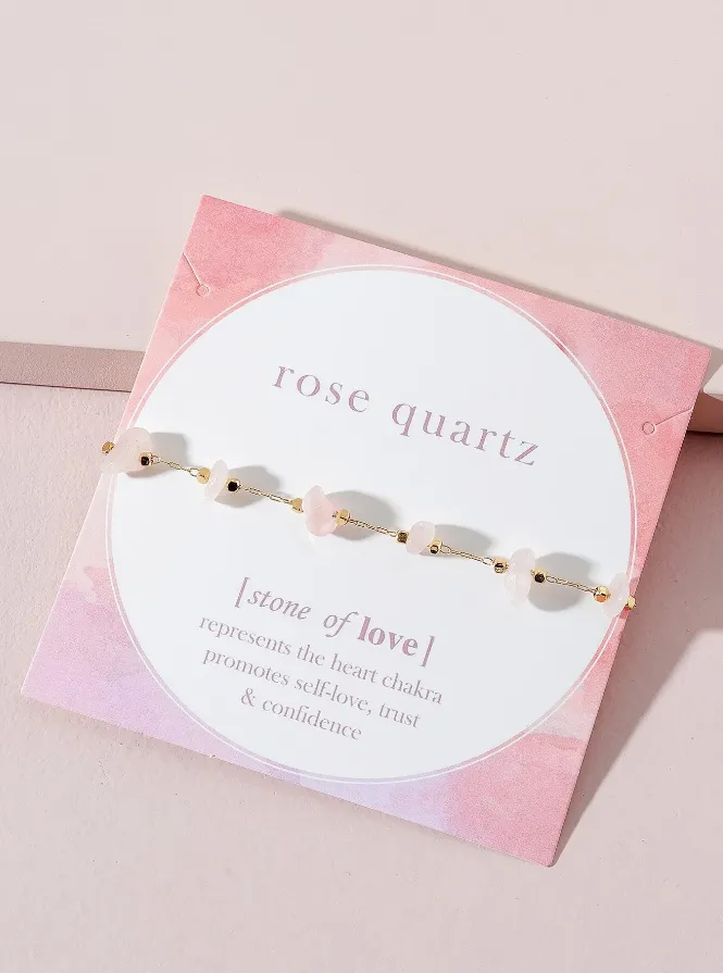 Rose Quartz Crystal Stone Bracelet