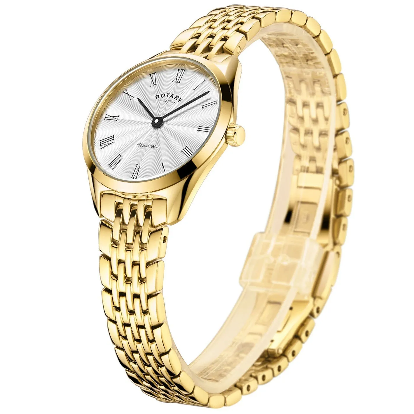 Rotary Ultra Slim Ladies Silver Watch LB08013/01