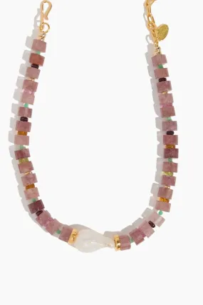 Royal Hawaiian Collar Necklace in Strawberry