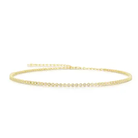 Sabel 14K Yellow Gold Round Diamond Choker Necklace