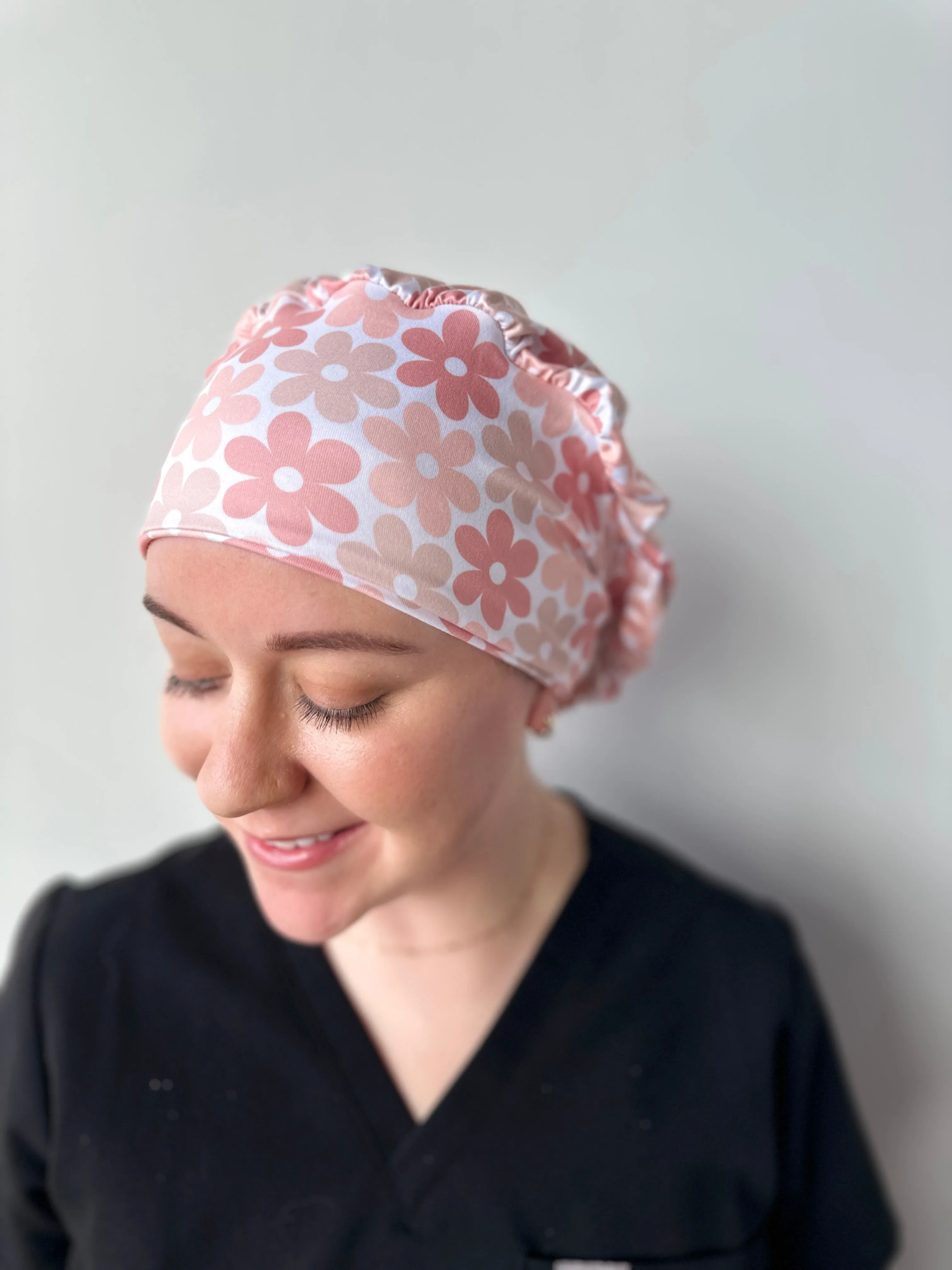 Scrub Hat - Blush Flowers