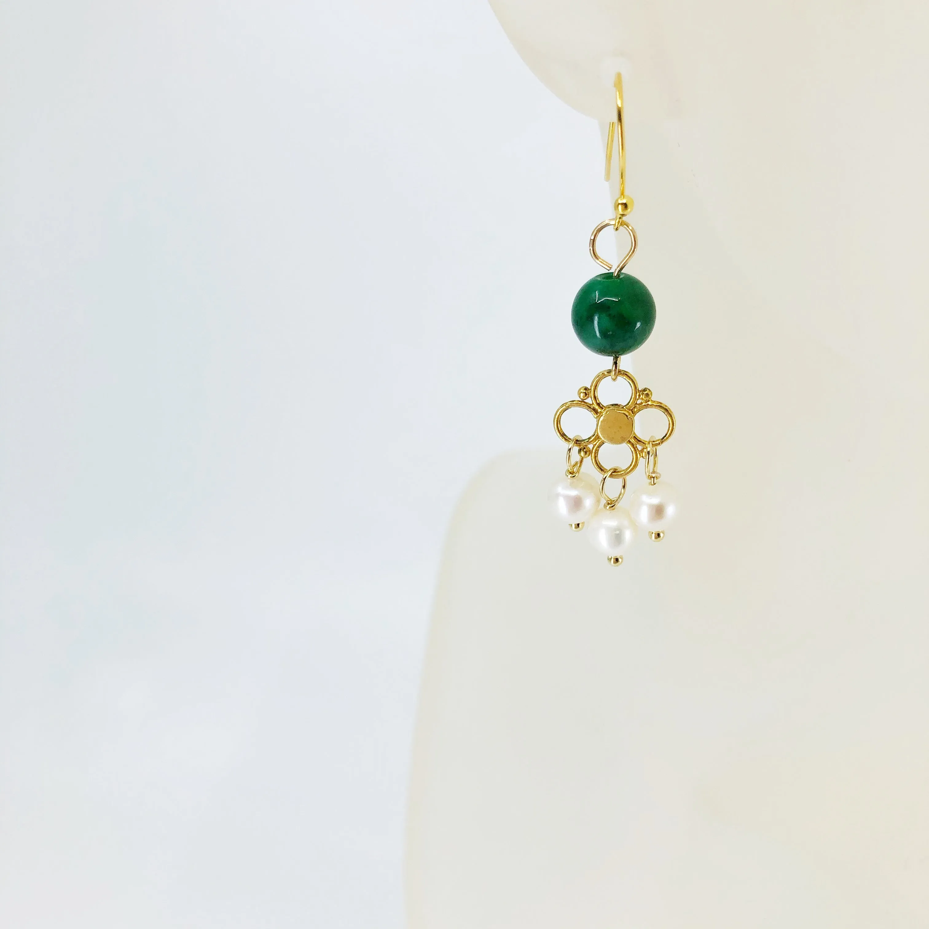 Seeds of Heaven Jade and Pearl Earrings