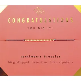 Sentiments Bracelet - GOLD - Congratulations