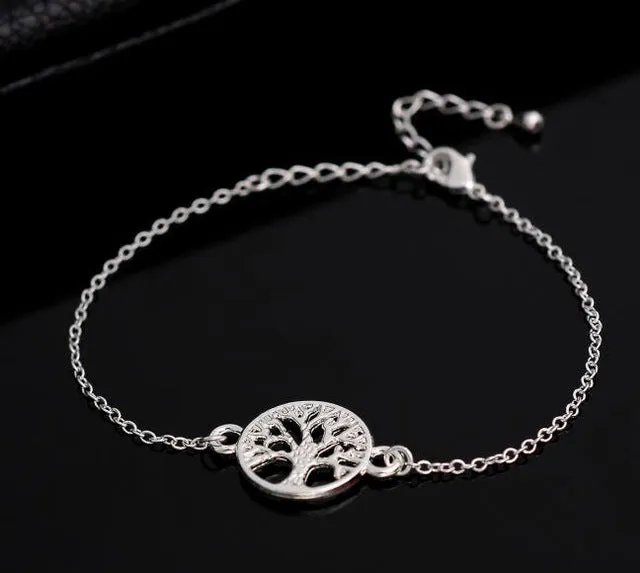 Shuangsho Fashion Link Chain Tree of Life Charm Bracelet for Women Simple Tree Men Bracelets Bangles Party Gift pulseras SL037