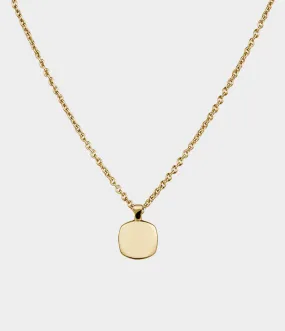 Signet Necklace / 9 Carat Yellow Gold / No Stones