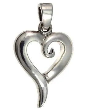 Silver Heart Pendant Necklace