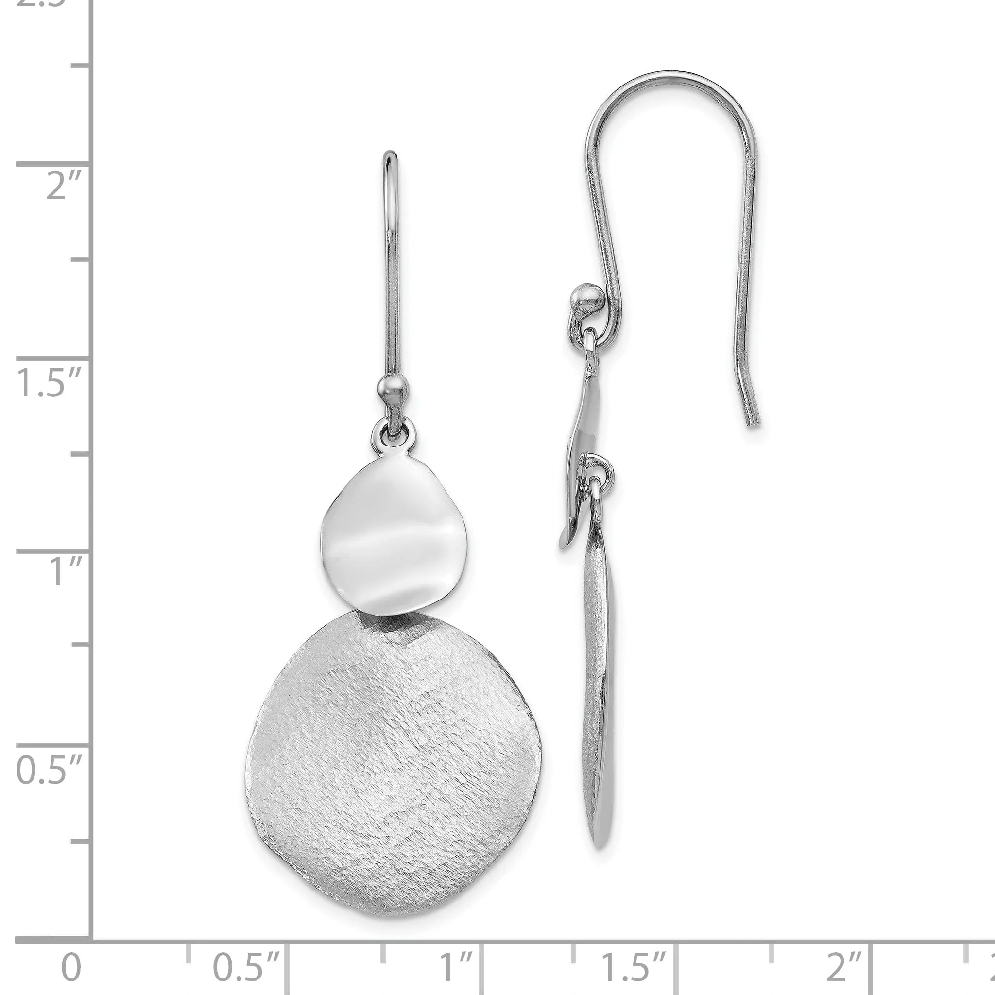 Silver Radiant Essence Polished Dangle Earrings