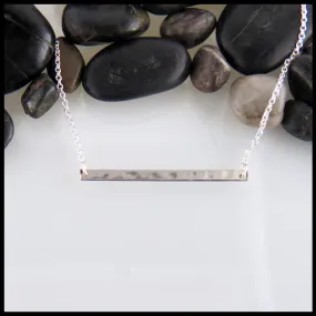 Simple Hammered Bar Pendant