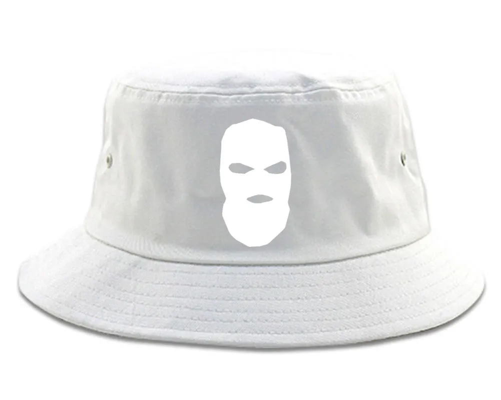 Ski Mask Way Robber Chest Logo Bucket Hat