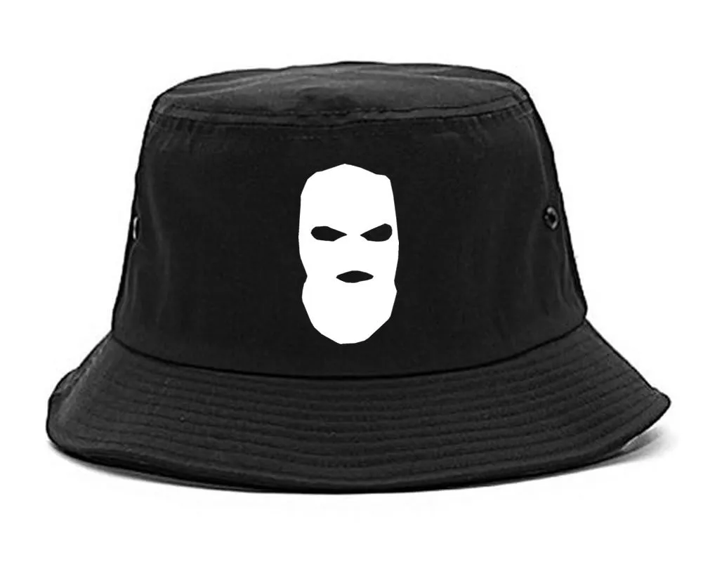 Ski Mask Way Robber Chest Logo Bucket Hat