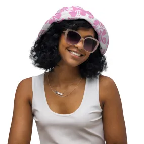 Soft Pink Hawaiian Flowers Reversible Bucket Hat