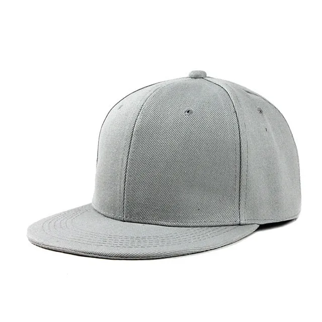 Solid Color Hip Hop Snapback Baseball Cap