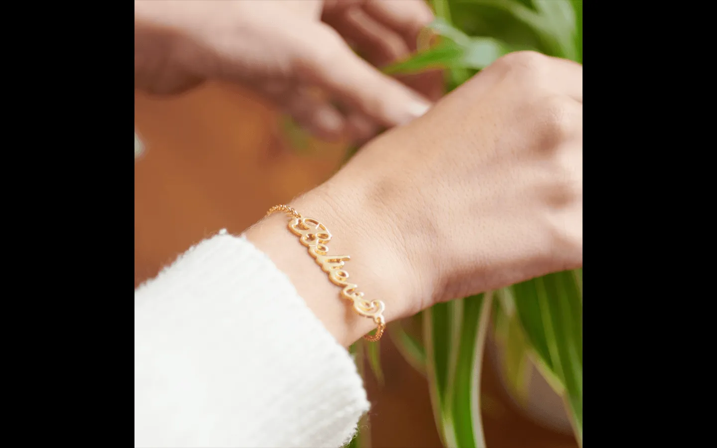 Solid Gold Name Bracelet