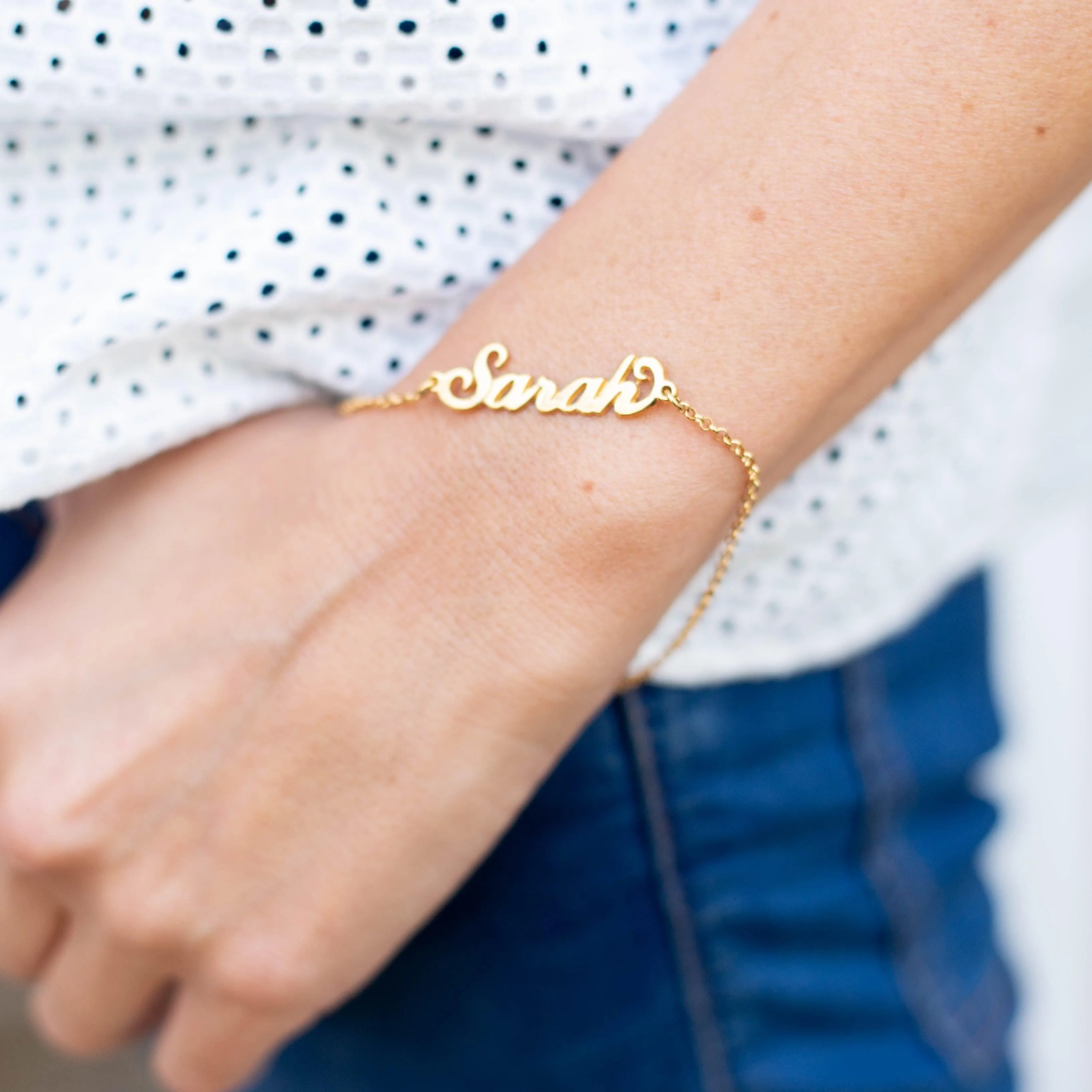 Solid Gold Name Bracelet