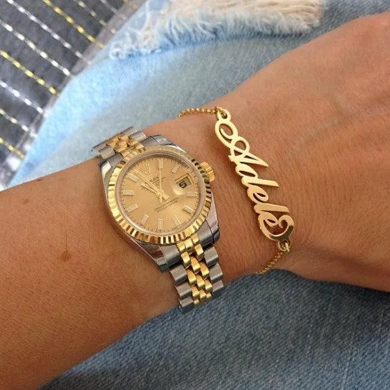 Solid Gold Name Bracelet