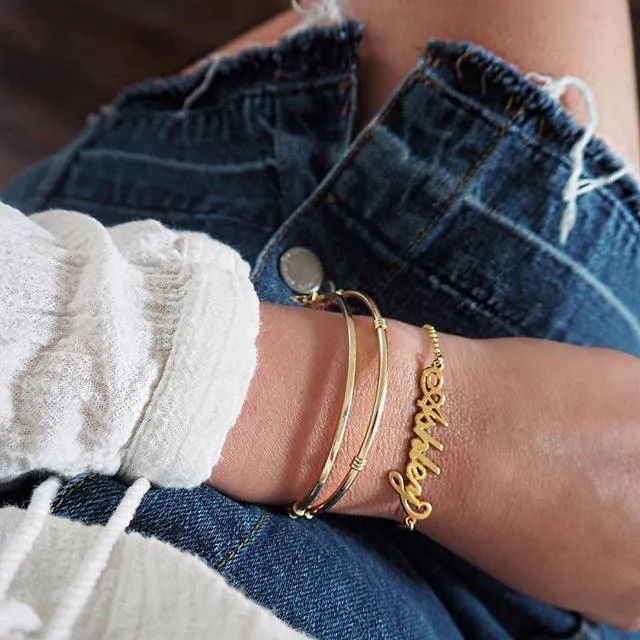 Solid Gold Name Bracelet