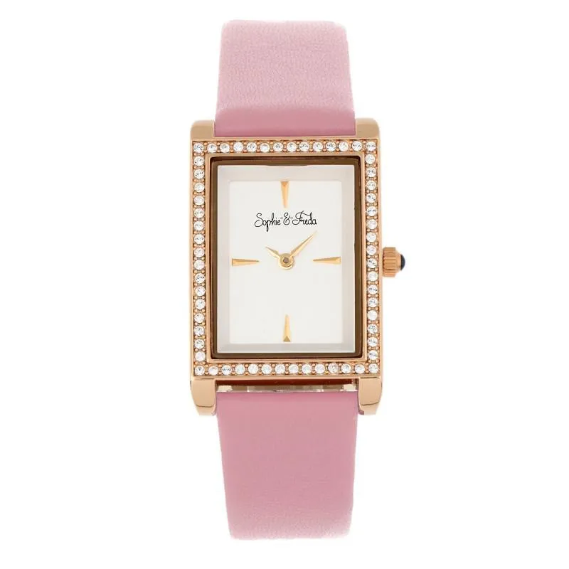 Sophie and Freda Wilmington Bracelet Watch w/Swarovski Crystals