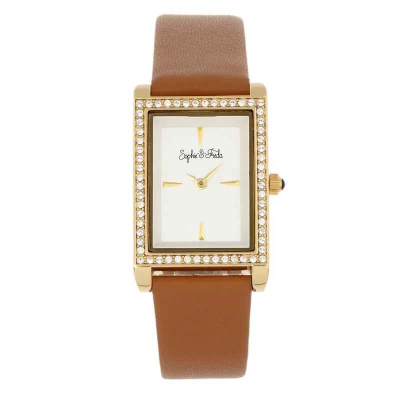 Sophie and Freda Wilmington Bracelet Watch w/Swarovski Crystals