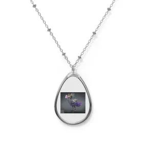 Squawkers the Ostrich Mount Oval Necklace