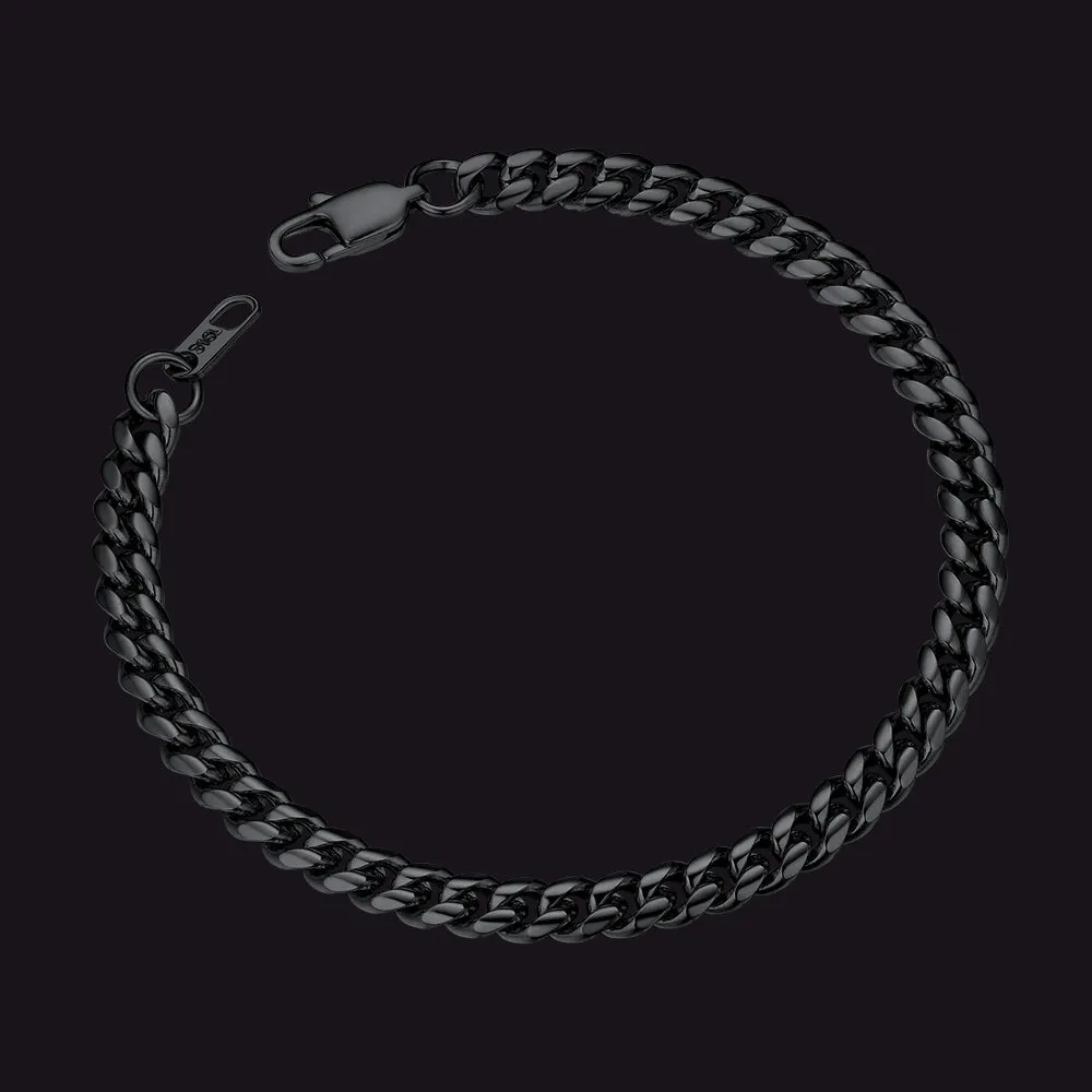 Stainless Steel Cuban Link Chain Bracelet Gift for Men