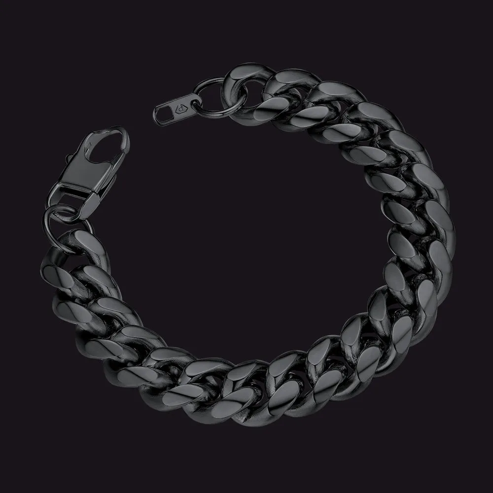 Stainless Steel Cuban Link Chain Bracelet Gift for Men