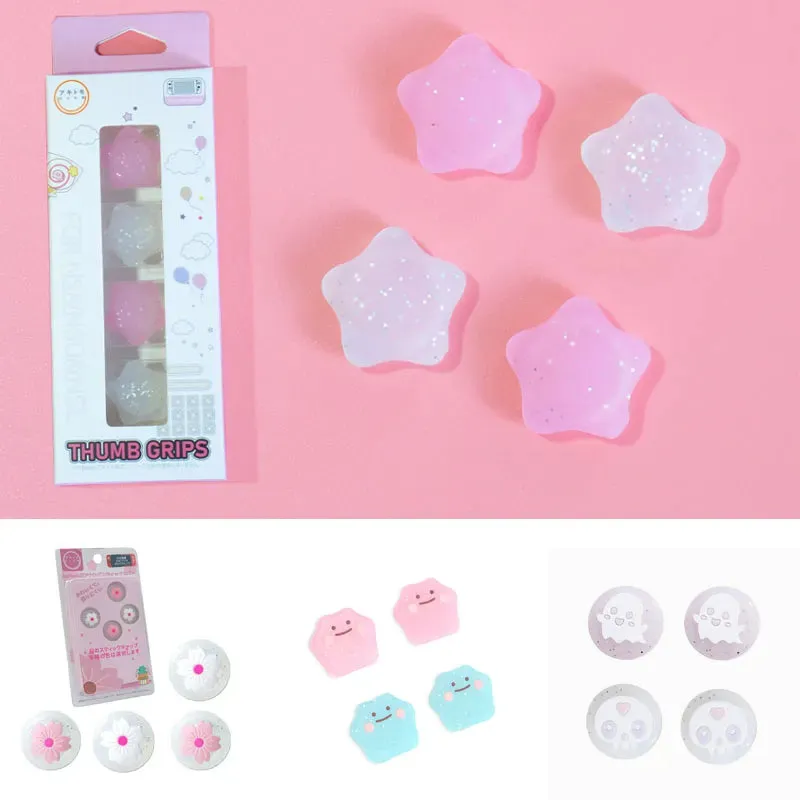 Stars Ghost Glitter Thumb Grip Caps For Switch, OLED and Lite