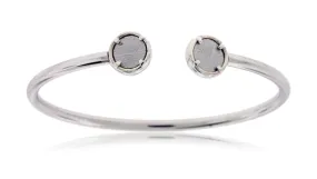 Sterling Silver and Meteorite Bracelet