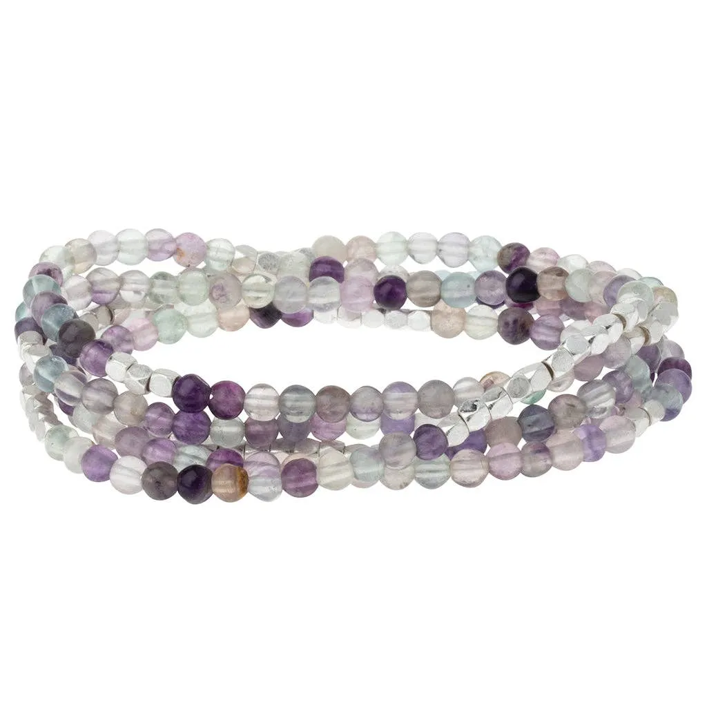 Stone Wrap - Fluorite / Silver - Stone of Brilliance