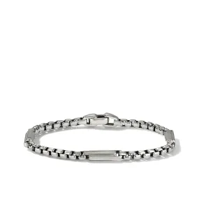 Streamline Station Box Chain Bracelet in Sterling Silver