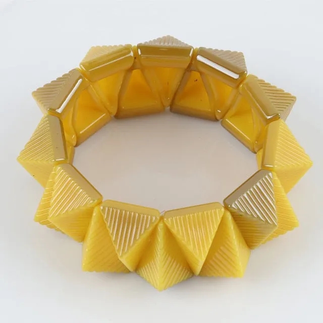 Stretch- the 80s Style Chunky Plastic Stretch Bracelet 9 Colors