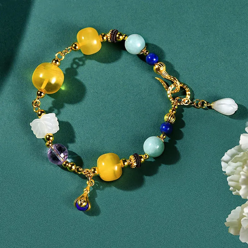 Stunning Handmade Natural Stone Beaded Bracelet