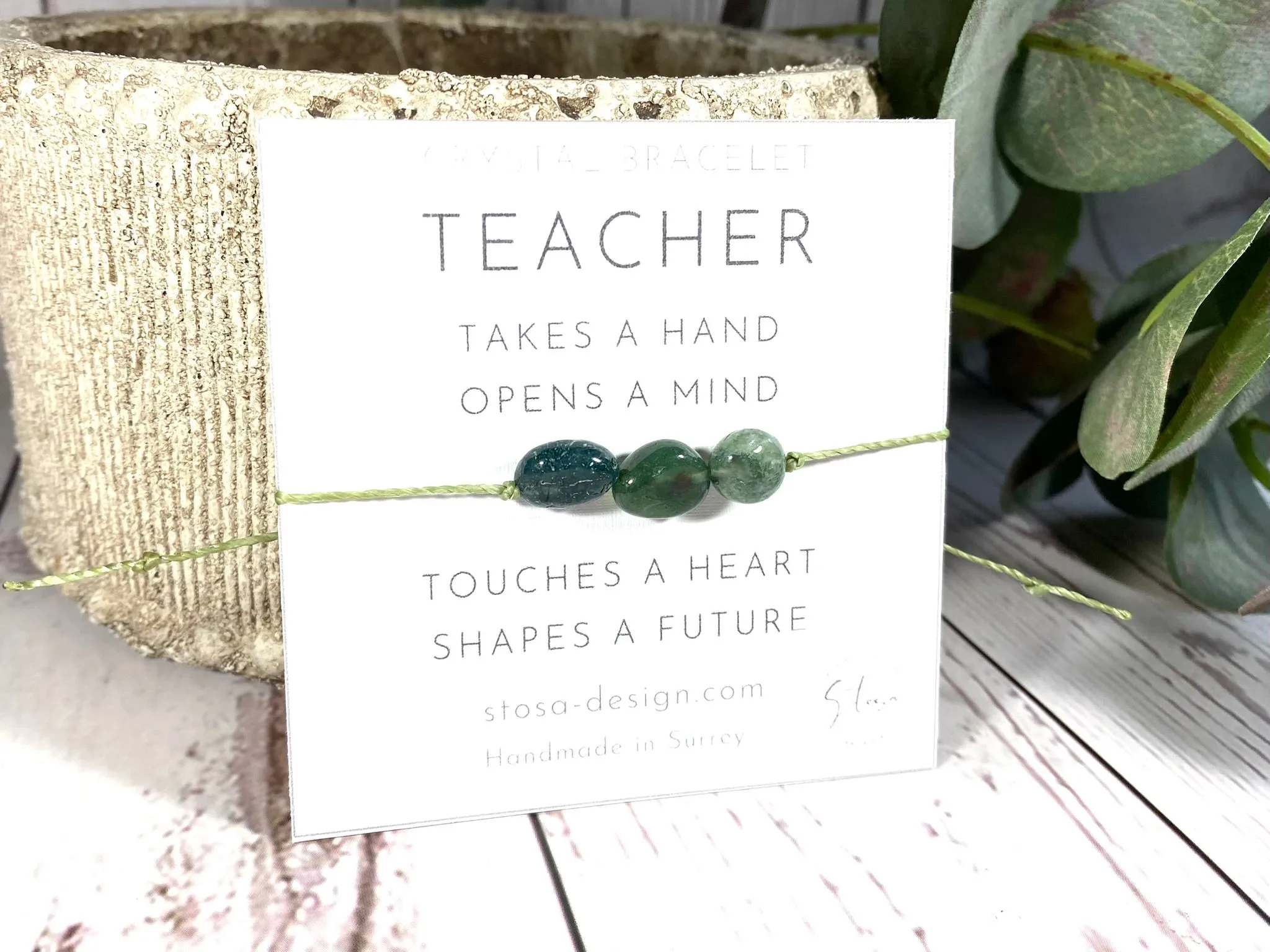 Teacher Gift Card - Crystal Bracelets