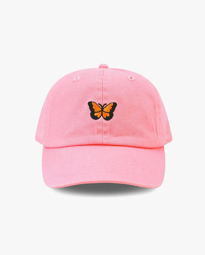 The Hat Depot Kids - Embroidery Unicorn & Butterfly Baseball Cap.