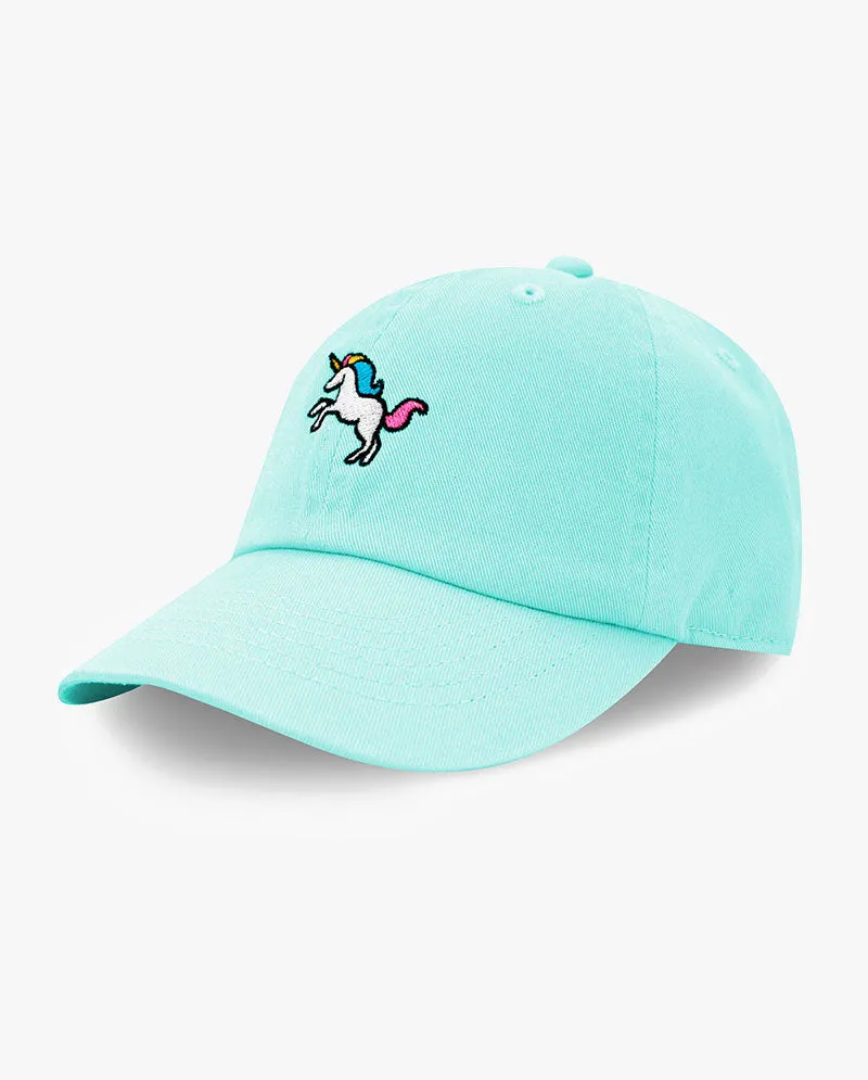 The Hat Depot Kids - Embroidery Unicorn & Butterfly Baseball Cap.