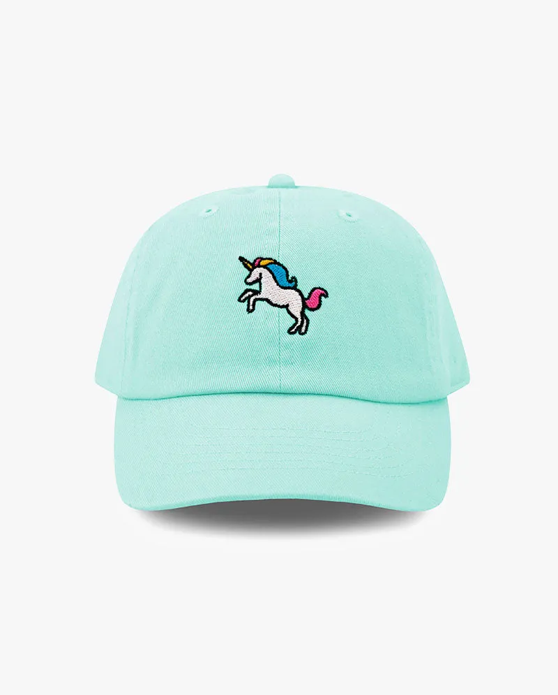 The Hat Depot Kids - Embroidery Unicorn & Butterfly Baseball Cap.