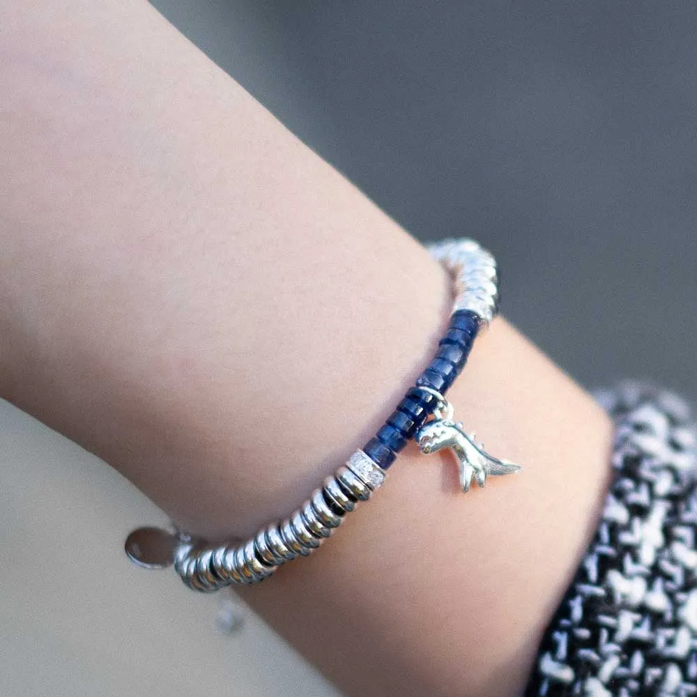 The Sapphire Prince - Blue Sapphire Silver Bracelet