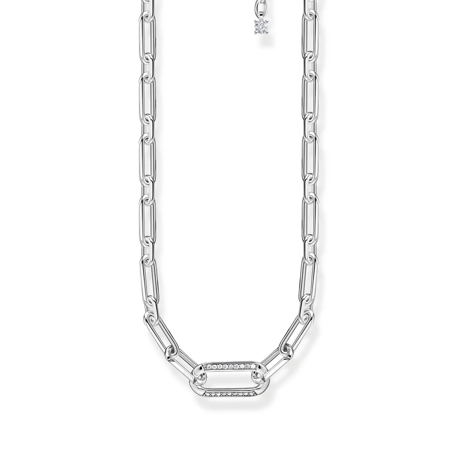 Thomas Sabo Heritage Sterling Silver Cubic Zirconia On Anchor 40-45cm Chain