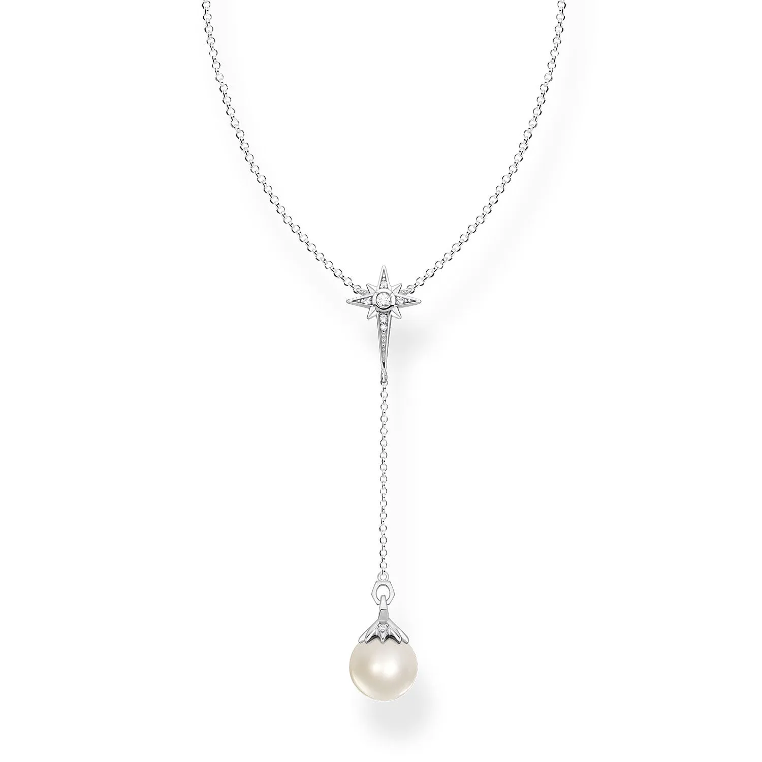 Thomas Sabo Magic Garden Sterling Silver Fresh Water Pearl 40-45cm Y Chain