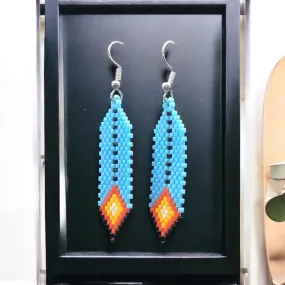 Turquoise Miyuki Glass Beaded Earrings