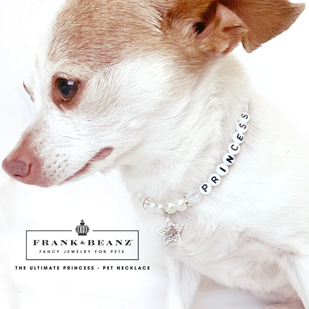 Ultimate Princess Personalized Pearl Dog Necklace Pet Jewelry