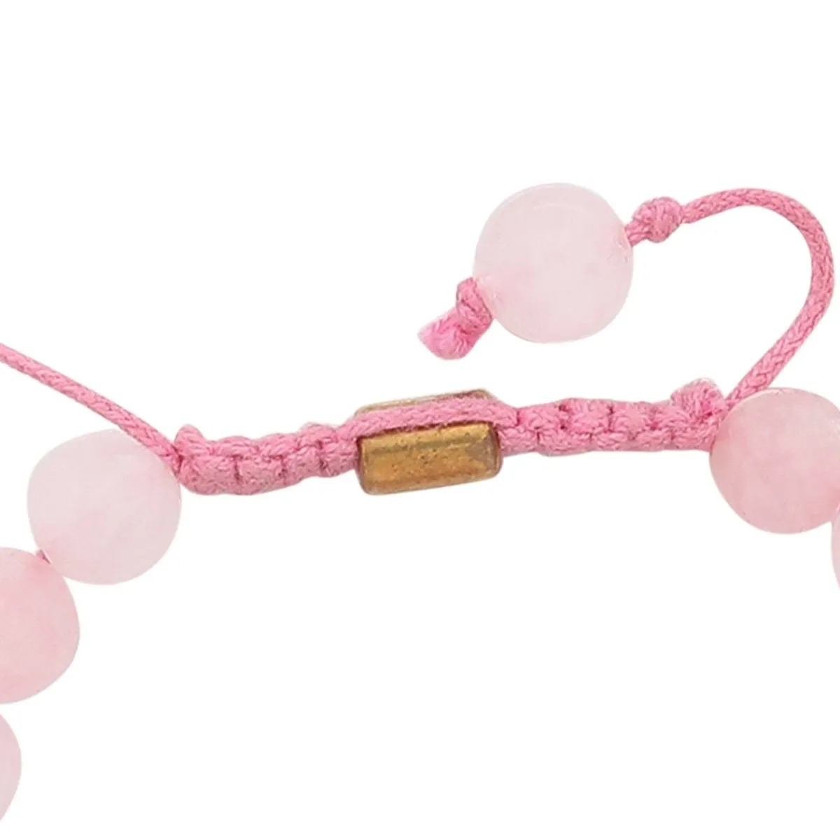 Unisex Real Rose Quartz Healing Bracelet - Pink