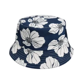 Unisex Reservible flower Print Boonie Bucket Hat Cap Brim Outdoor Sun Safari Camping Fishing