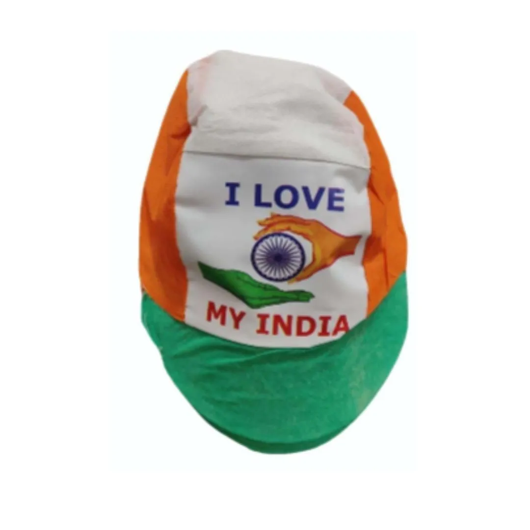 Unisex Tricolor Tiranga Cap For Specially Republic Day And Independence Day Celebration (Free Size, Colour & Design May Vary)