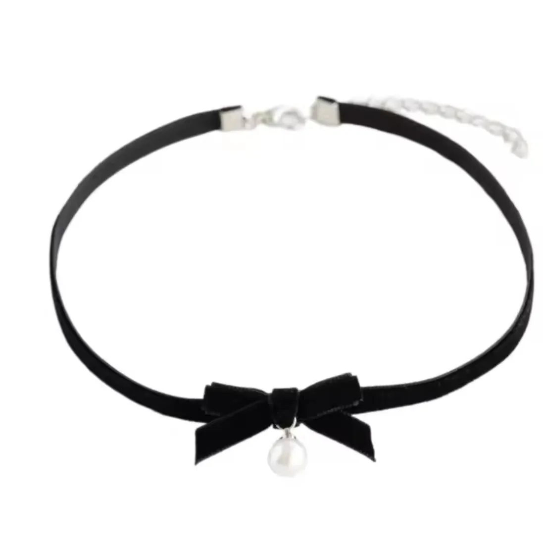 Velvety Bow Tie Choker