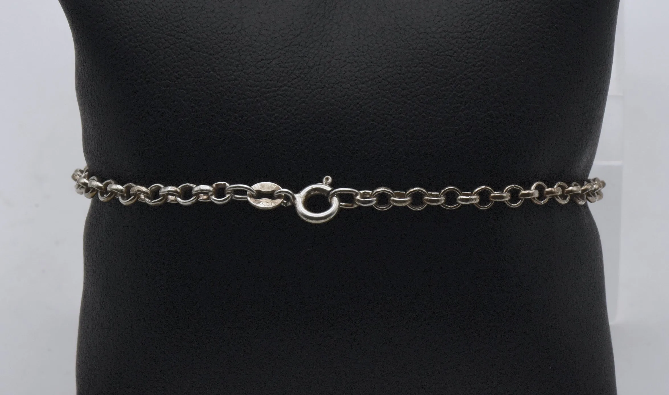 Vintage Italian Sterling Silver Rolo Link Bracelet - 7.5"