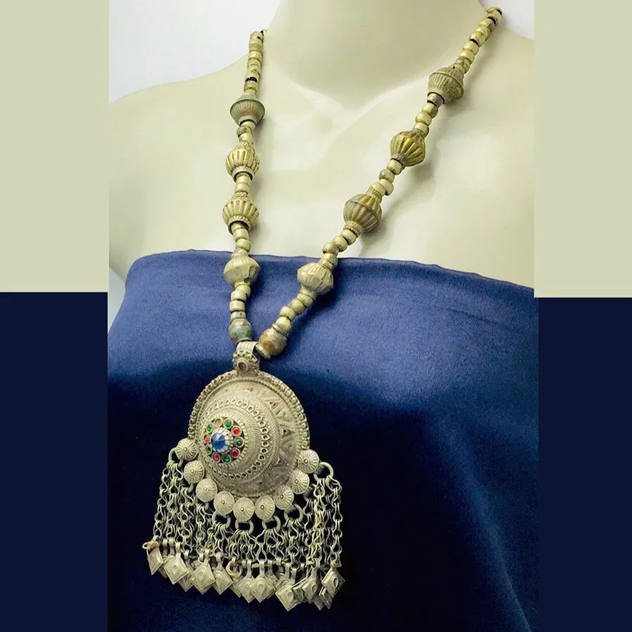 Vintage Kuchi Tribal Pendant Necklace