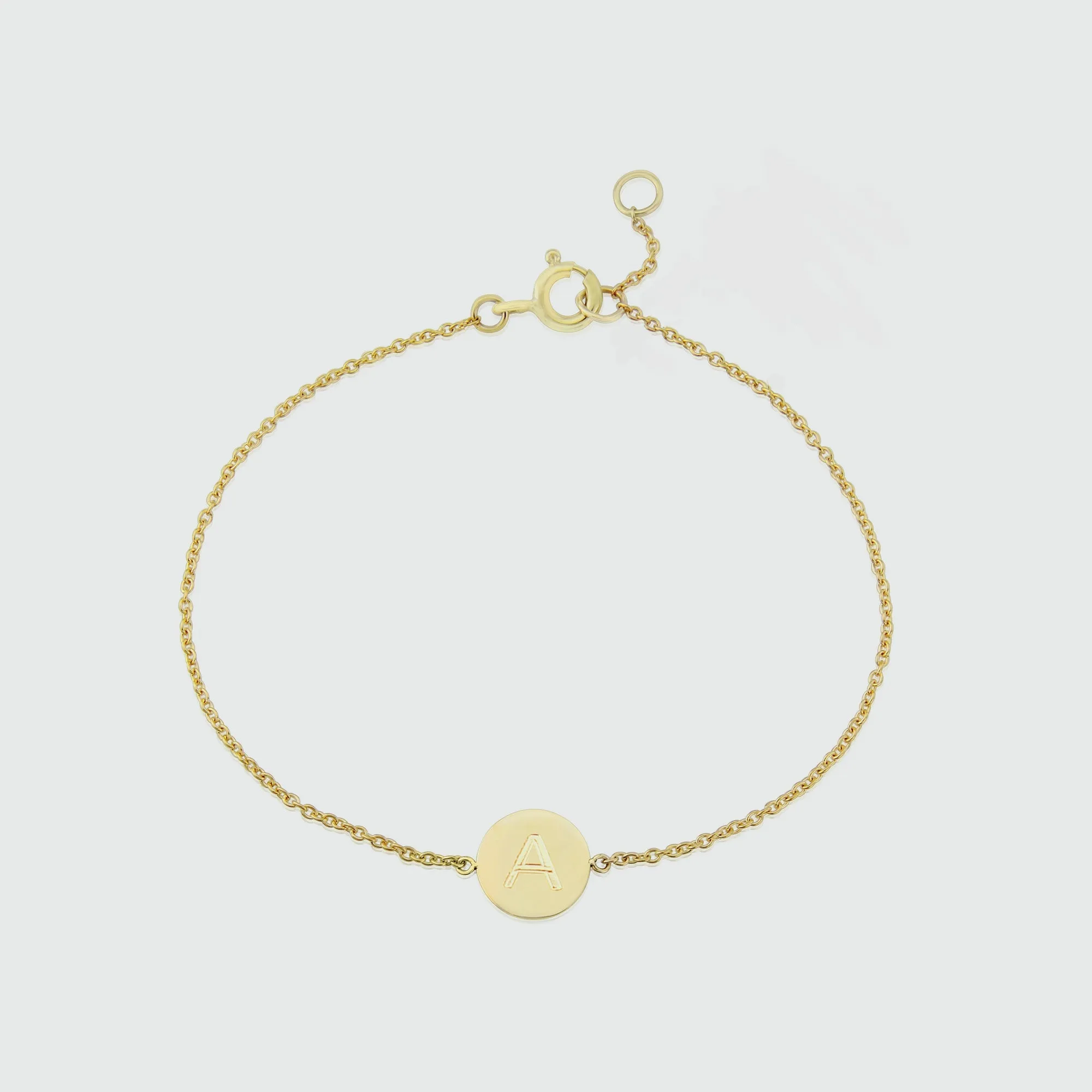 Westbourne Pre-Engraved 9ct Yellow Gold Bracelet - A