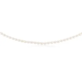 White 6-7mm Freshwater Pearl 45cm Necklace with Sterling Silver Clasp